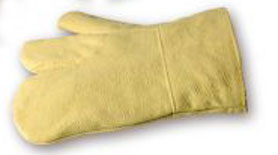 Aramid-Gewebe Handschuh 3 Finger 40 cm Hitzeschutzhandschuh bis 350°