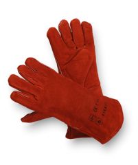 Schweißer Handschuhe aus Hitzebeständigem Sebatanleder 5 Finger Hitzeschutz bis 200°