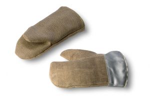 HT-Glasgewebe- Hitzeschutzhandschuh Fauster Daumen seitig länge 40 cm  Hitzeschutz bis 900°